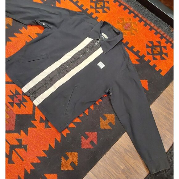 OLD NAVY OUTDOOR STYLE MOD MEN'S TAILORED BLACK CANVAS JACKET. SIZE MEDIUM - Picture 3 of 10